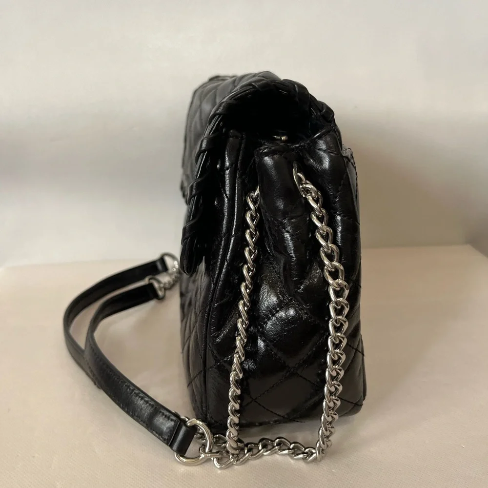 Michael Kors Hippie Grommet Sloan Black Leather Shoulder Bag - Picture 6 of 16